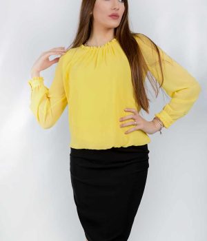 Блуза Азалея Шифон в Жълто - Блузи и Ризи - RenyStyle.bg