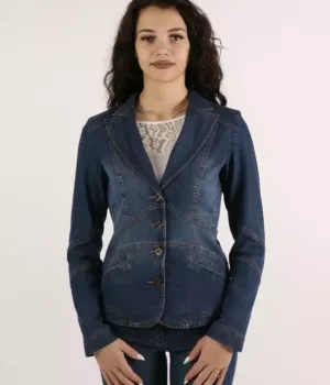 Дамско Сако - деним - ИВОН - Дамски сака и елеци - RenyStyle.bg