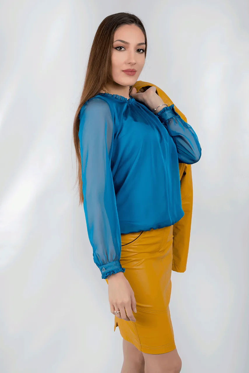Пола Горчица - Еко кожа - Поли - RenyStyle.bg