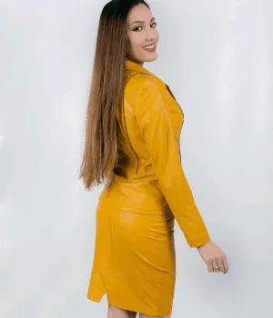 Пола Горчица - Еко кожа - Офис облекла - RenyStyle.bg