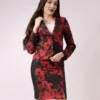 Огнени Макове - Дамска пола - За офиса - RenyStyle.bg