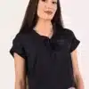 ПЕНЕЛОПЕ - Дамска блуза с къс ръкав - Блузи и Ризи - RenyStyle.bg
