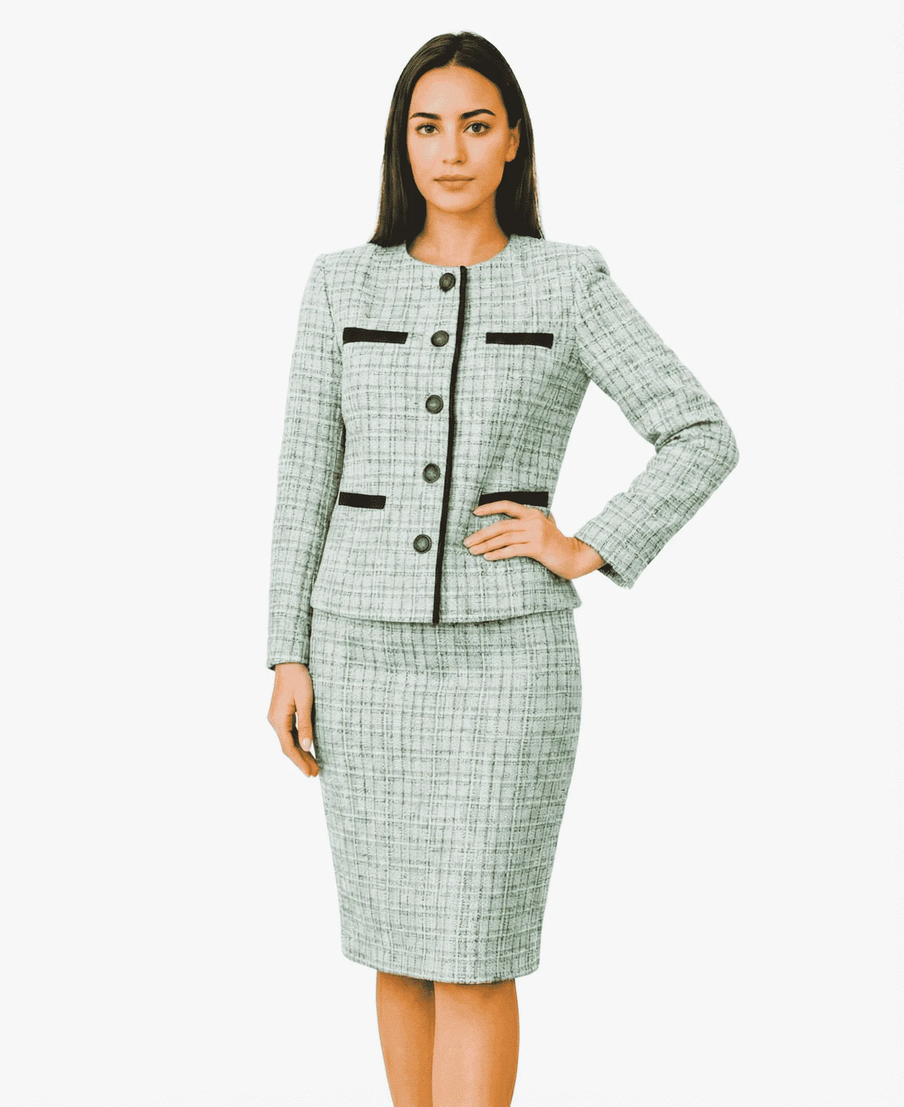 Дамска Пола Рени - Букле в 7 цвята - 54, Мента - - RenyStyle.bg
